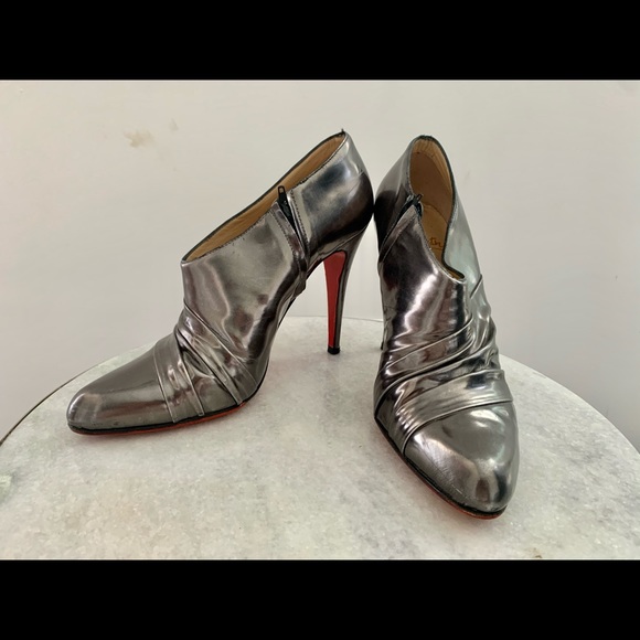 Christian Louboutin silver metallic bootie - Picture 3 of 4
